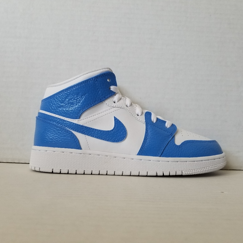 Nike Air Jordan 1 Mid GS Custom UNC Blue Size 6.5Y